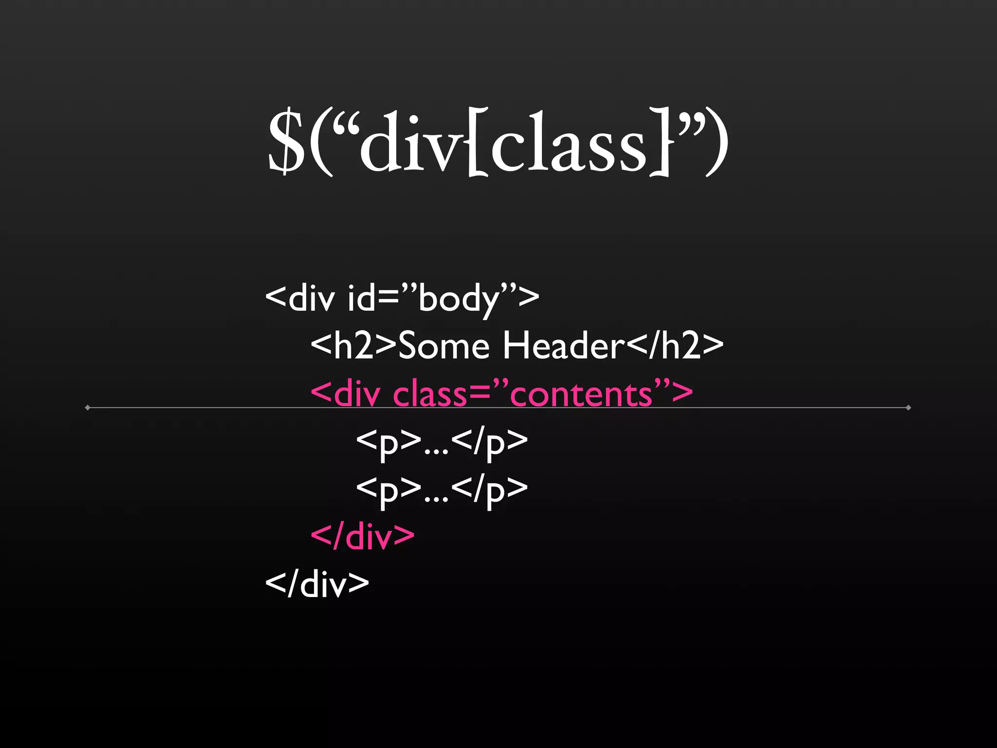 jQuery (BostonPHP)