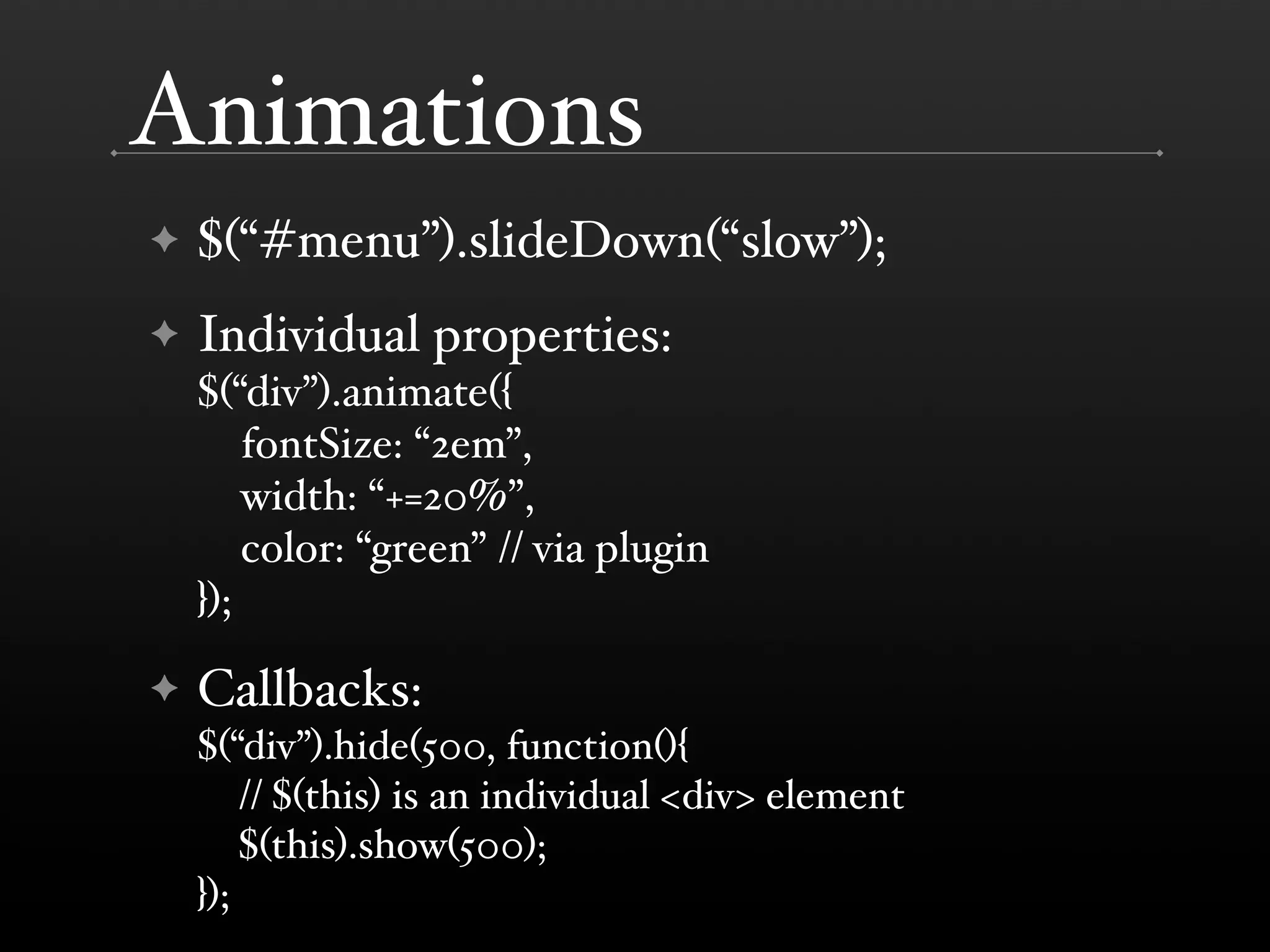 jQuery (BostonPHP)