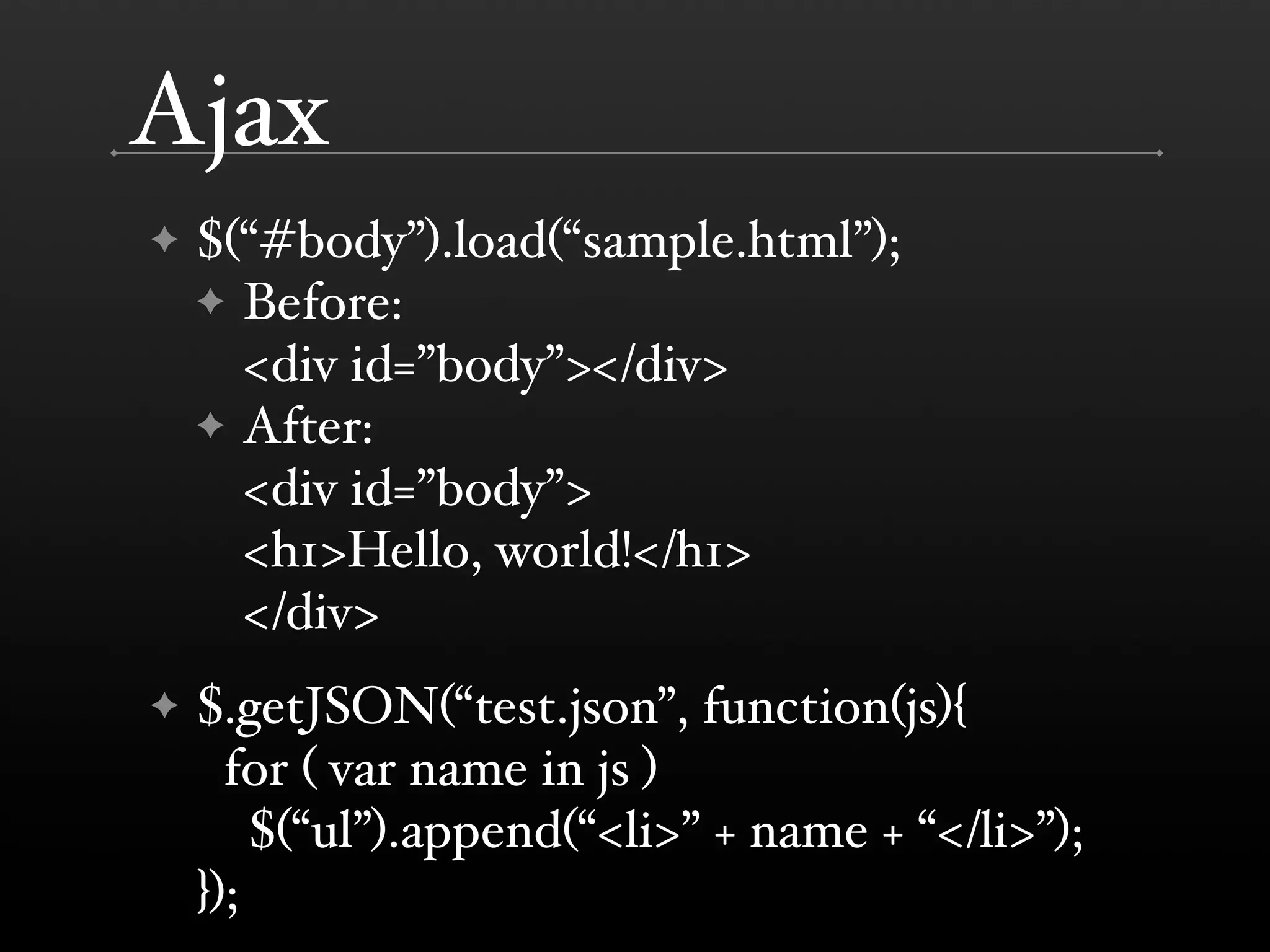 jQuery (BostonPHP)