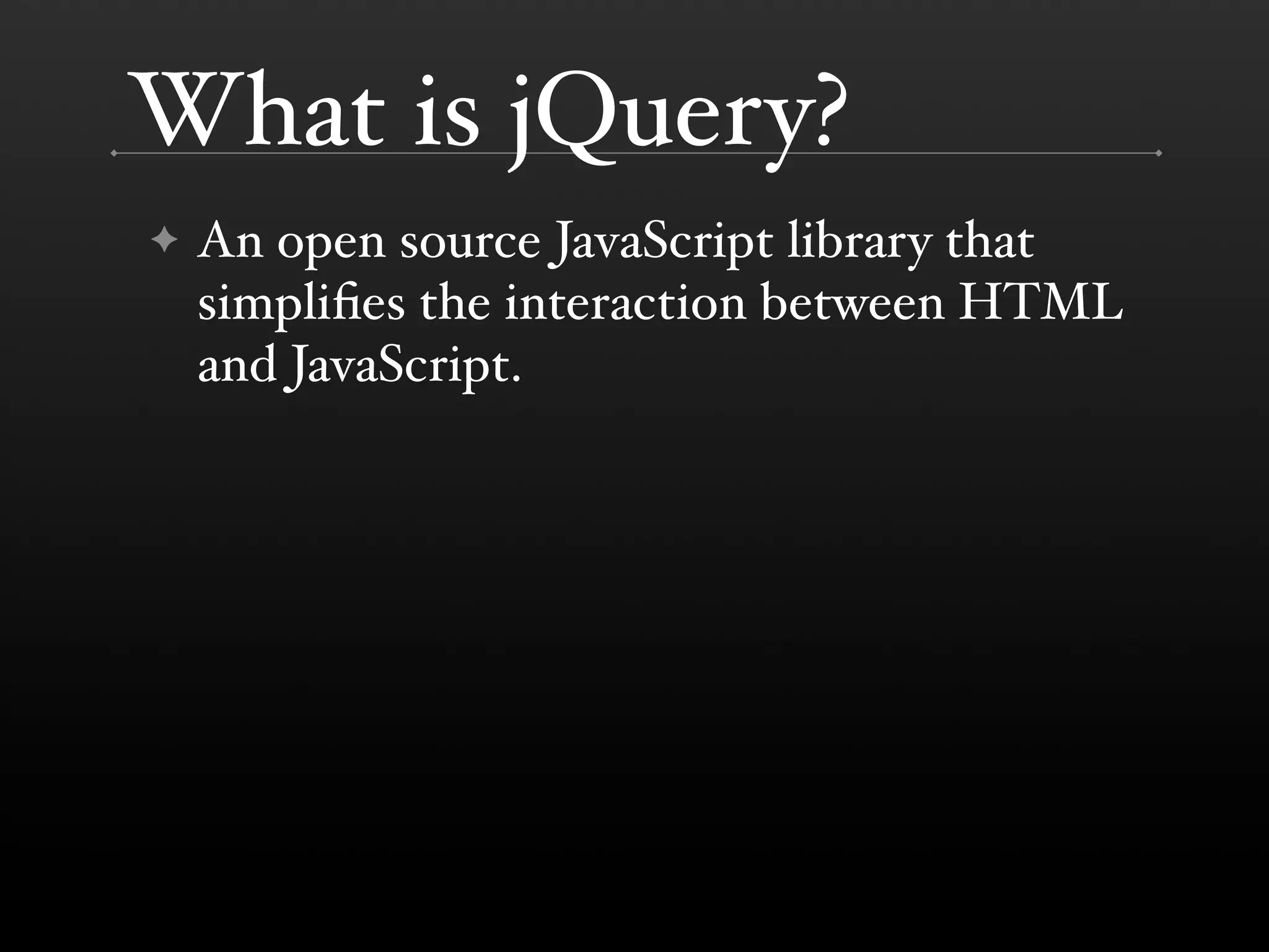 jQuery (BostonPHP)
