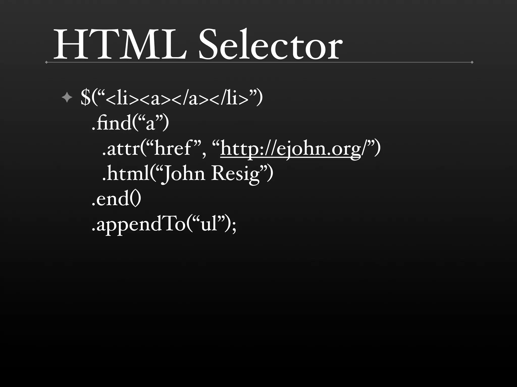 jQuery (BostonPHP)