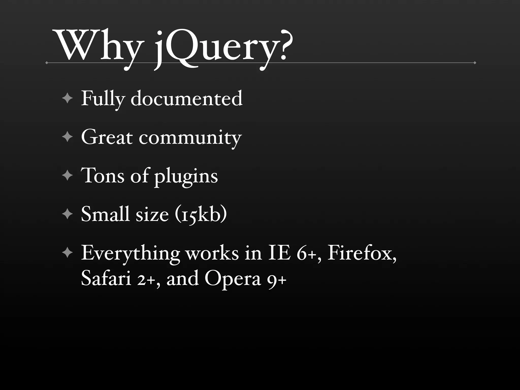jQuery (BostonPHP)