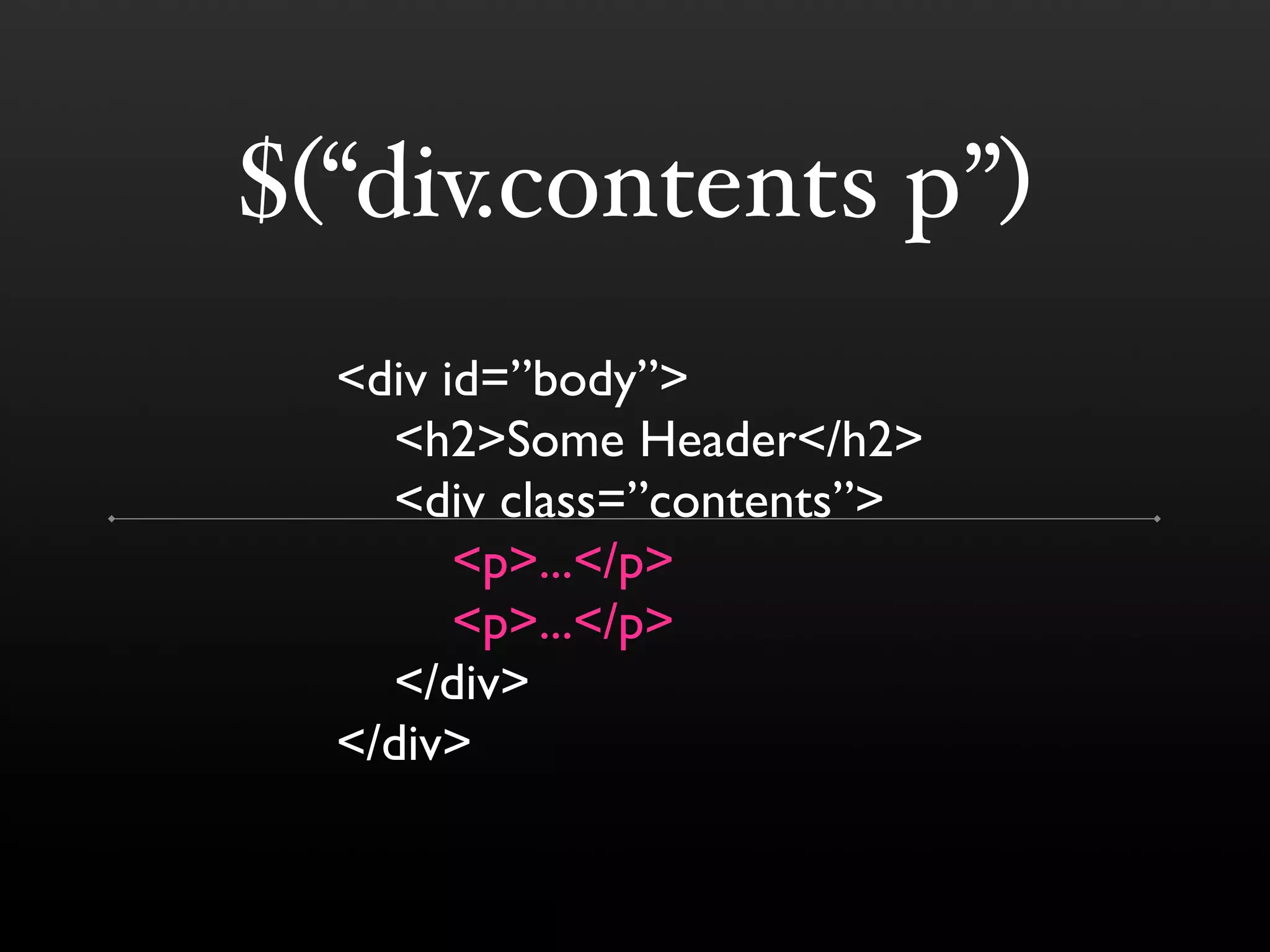 jQuery (BostonPHP)