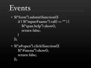 jQuery (BostonPHP)