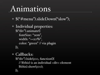 jQuery (BostonPHP)