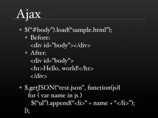 jQuery (BostonPHP)