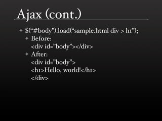 jQuery (BostonPHP)