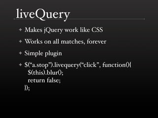 jQuery (BostonPHP)