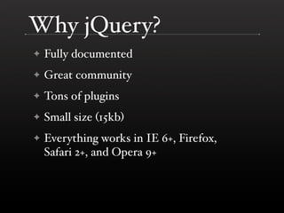 jQuery (BostonPHP)