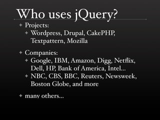 jQuery (BostonPHP)