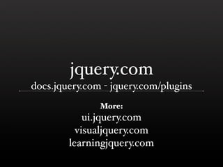 jQuery (BostonPHP)