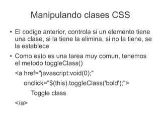 JQuery con ejemplos cortos | PDF