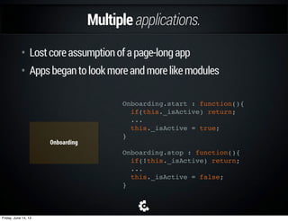 Multipleapplications.
Apps
Router Directors
State
Friday, June 14, 13
 
