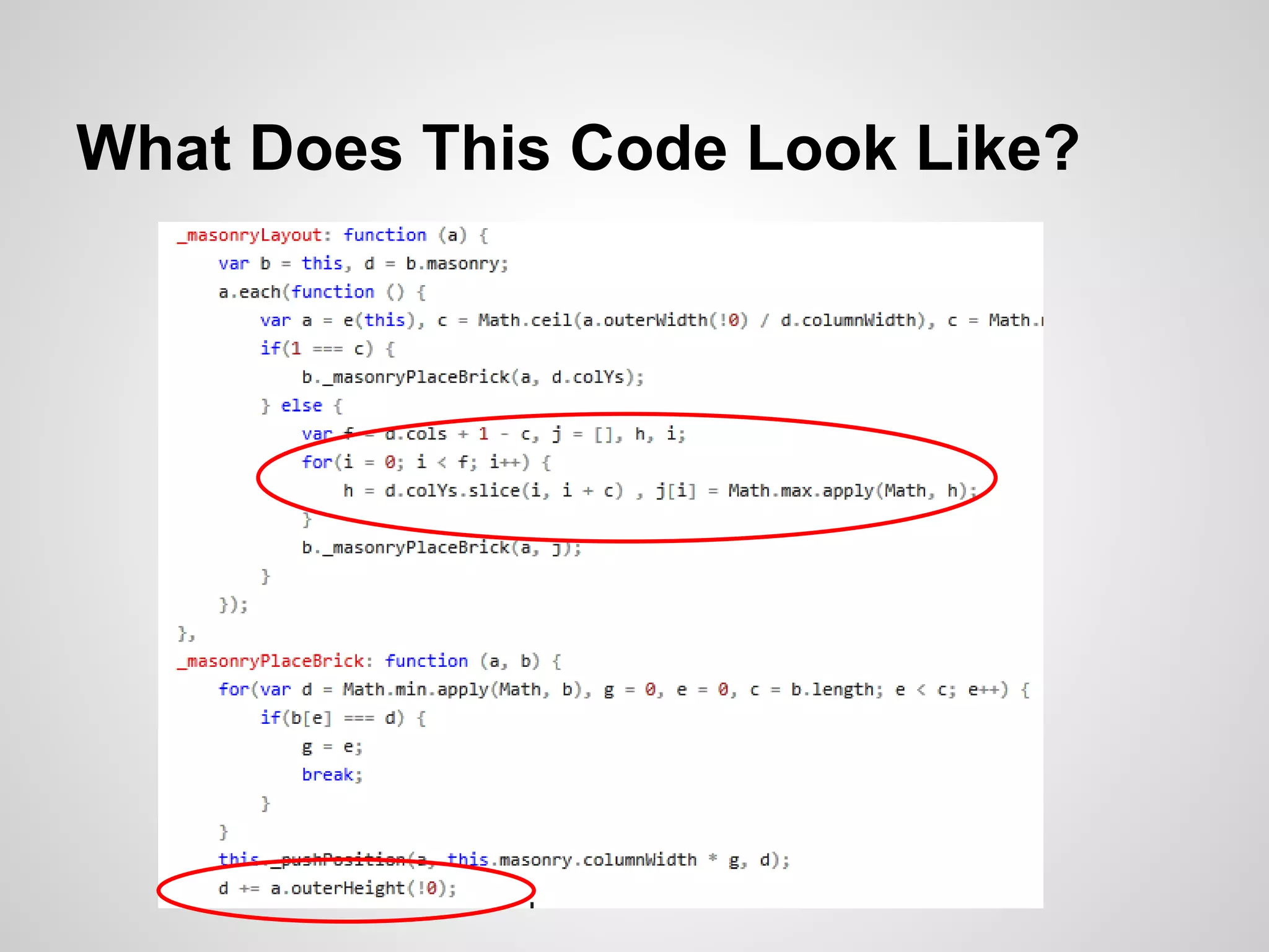 What Does This Code Look Like?

 