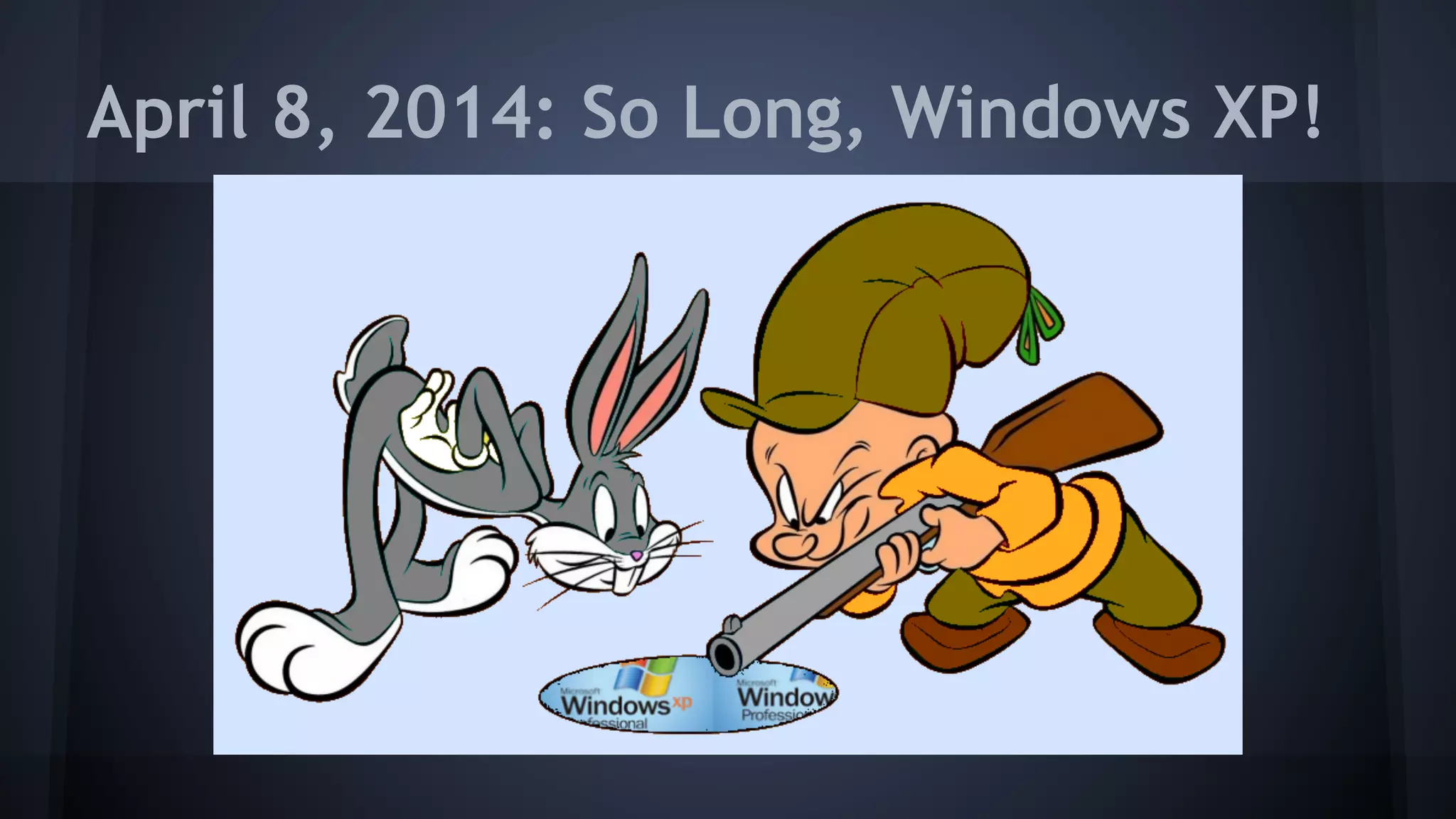 April 8, 2014: So Long, Windows XP!
 