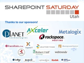 Thanks to our sponsors!
 