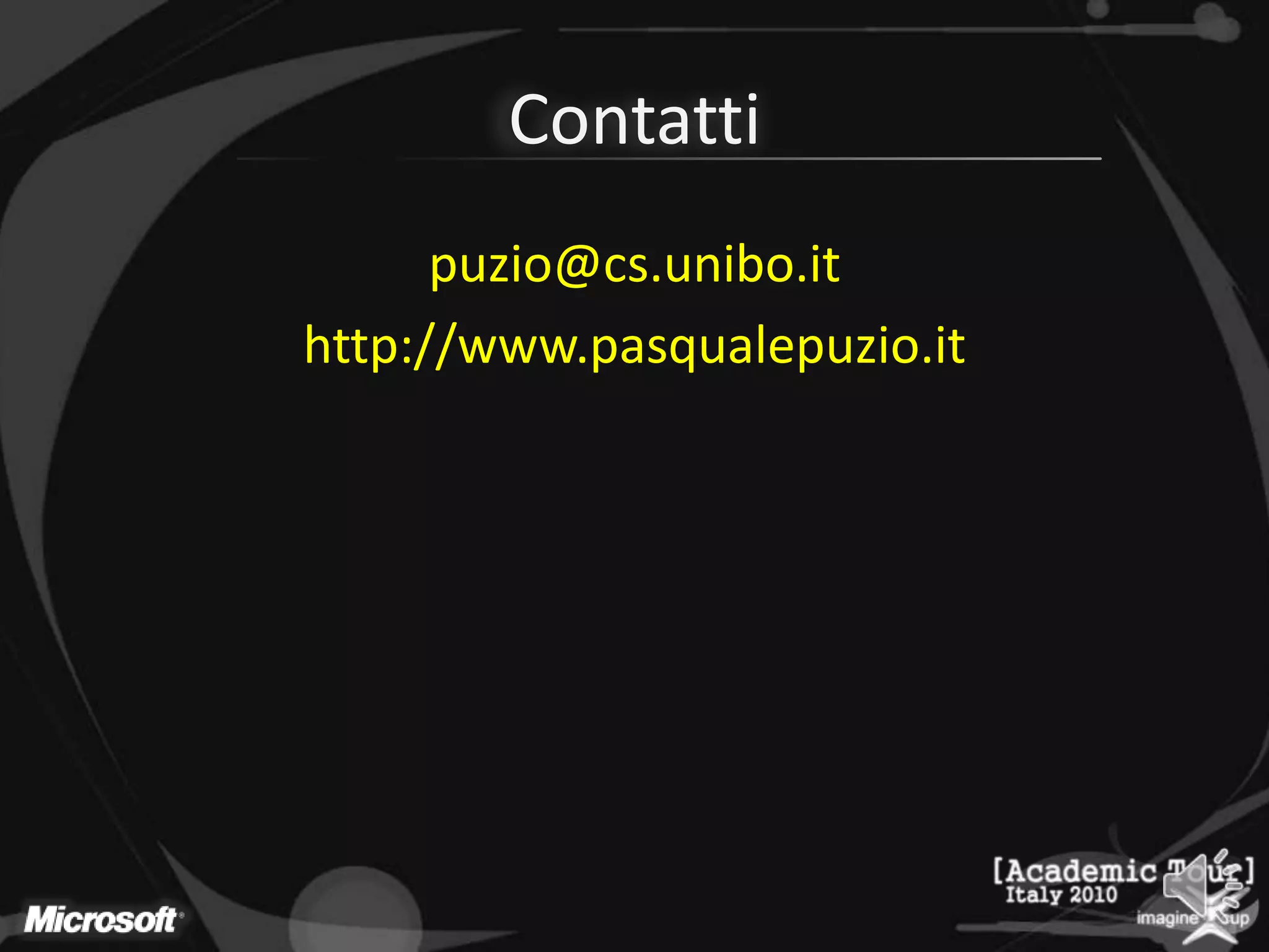 Contattipuzio@cs.unibo.ithttp://www.pasqualepuzio.it