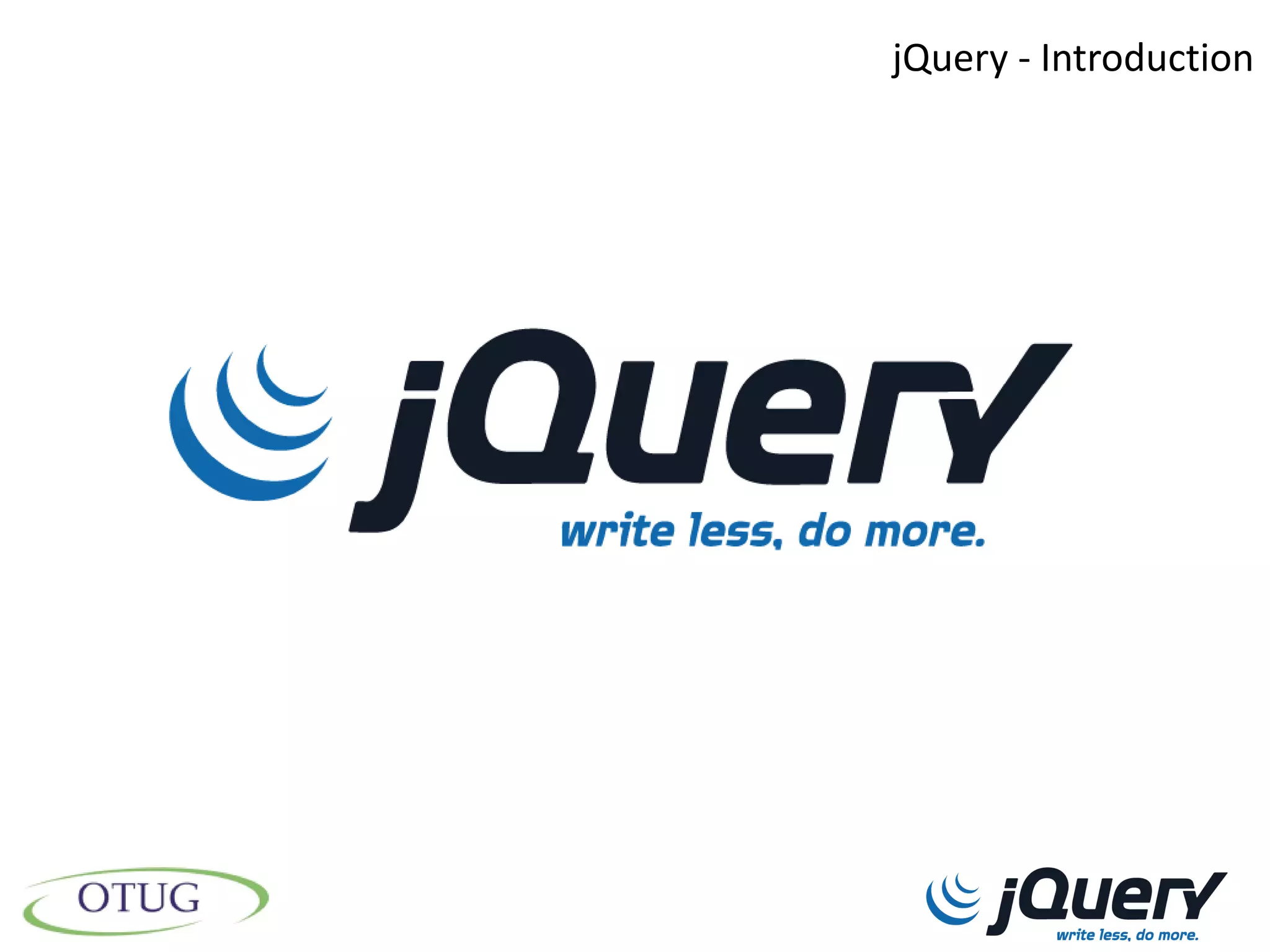 jQuery - Introduction
 
