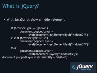 jQuery For Beginners - jQuery Conference 2009