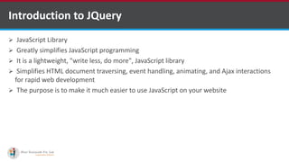 jQuery for web development