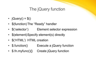 Introduction to jQuery | PDF