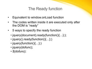 Introduction to jQuery | PDF