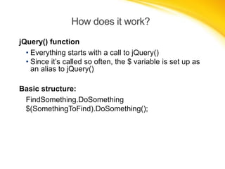 Introduction to jQuery | PDF