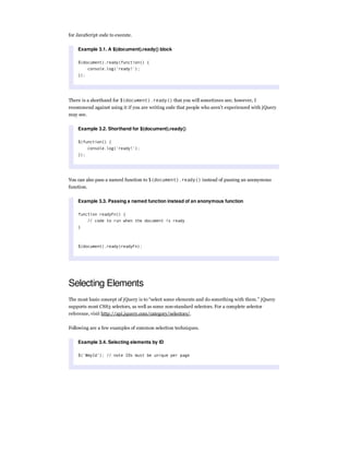 J query fundamentals | PDF
