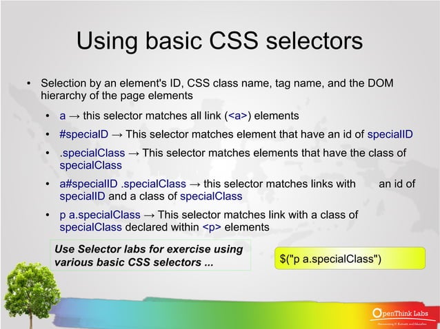 jQuery BootCamp : Creating the Wrapped Element Set