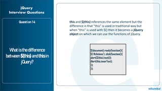 Top 45 jQuery Interview Questions and Answers | Edureka | PDF
