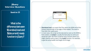 Top 45 jQuery Interview Questions and Answers | Edureka | PDF
