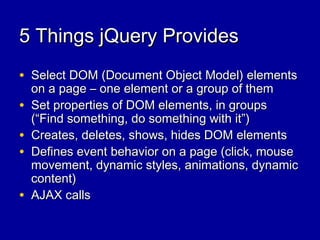 JQuery introduction | PPT