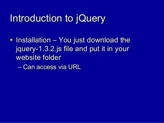 JQuery introduction