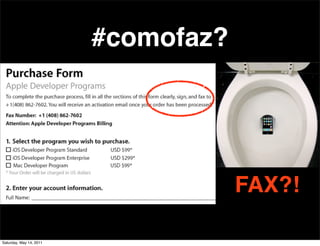 #comofaz?




                                     FAX?!

Saturday, May 14, 2011
 