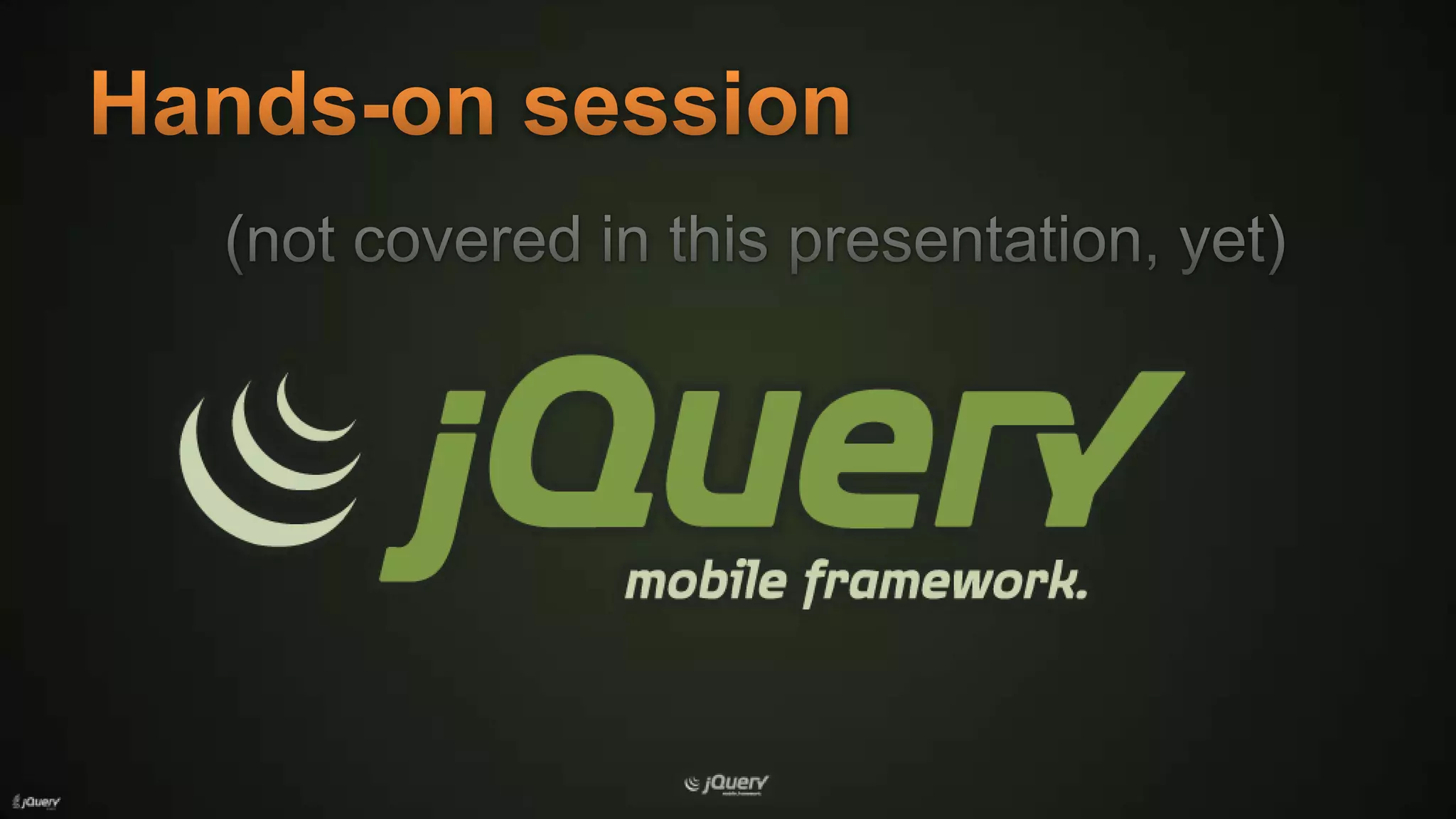 Hands-on session(not covered in this presentation, yet)