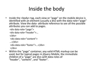 Jquery mobile | PPTX