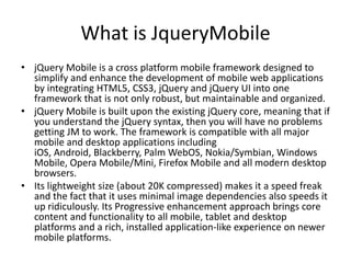 Jquery mobile | PPTX