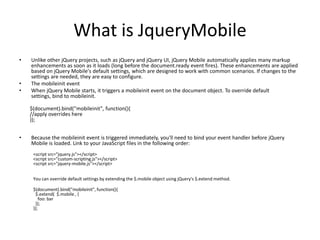 Jquery mobile | PPTX