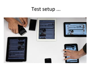 Test	
  setup	
  ...	
  
 