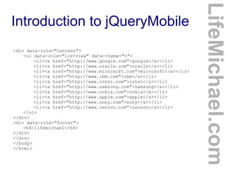 jQueryMobile Jump Start Slide 5