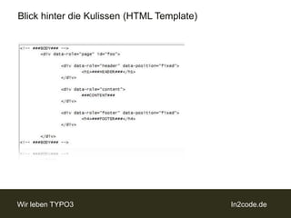 Blick hinter die Kulissen (Adressliste)