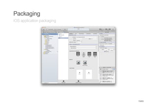 Packaging
iOS application packaging




                            19/65
 