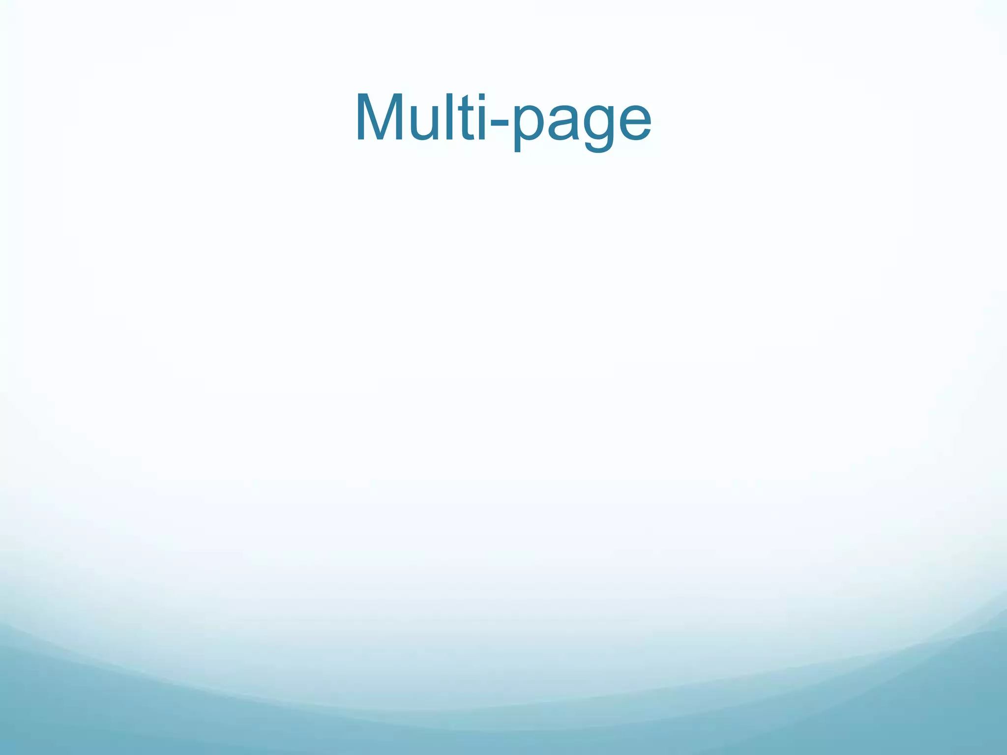 Multi-page
 