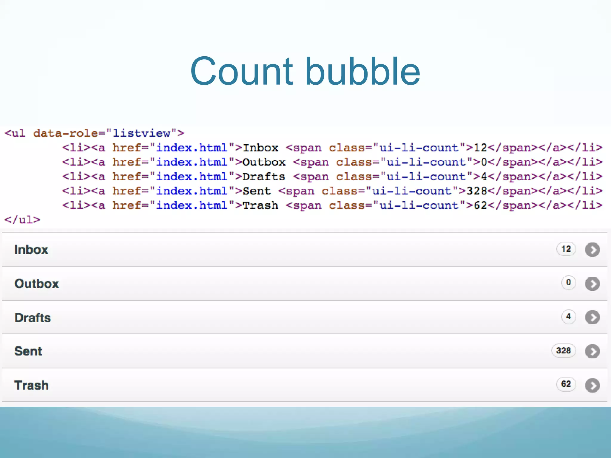 Count bubble
 