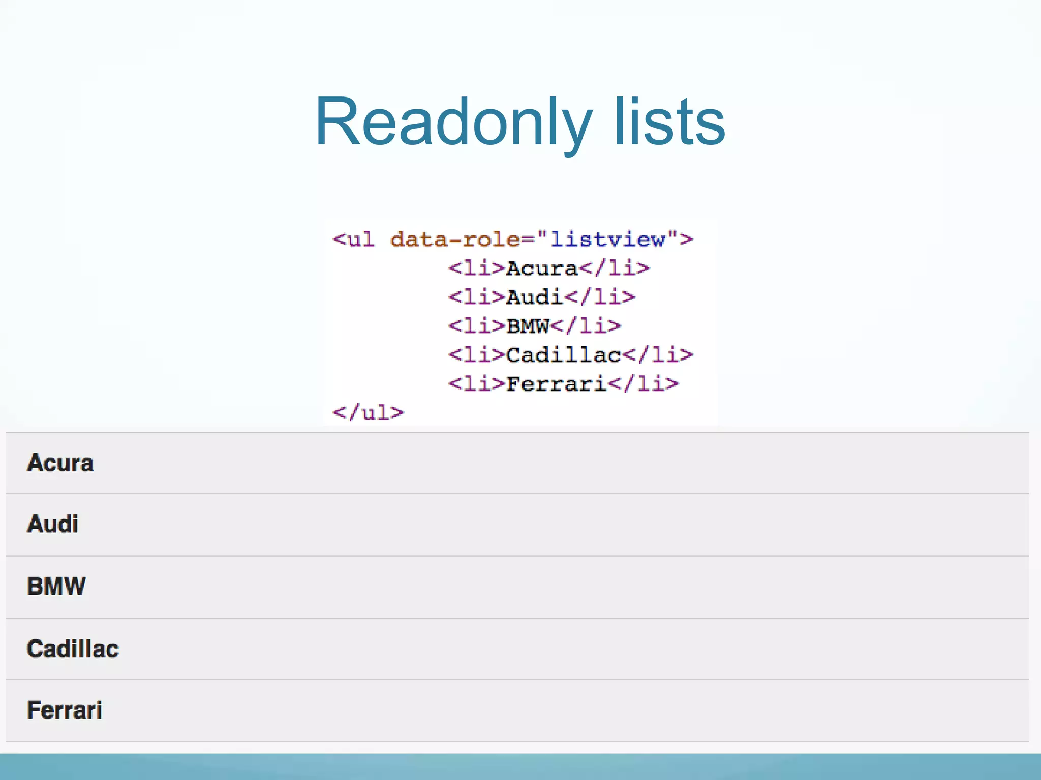 Readonly lists
 