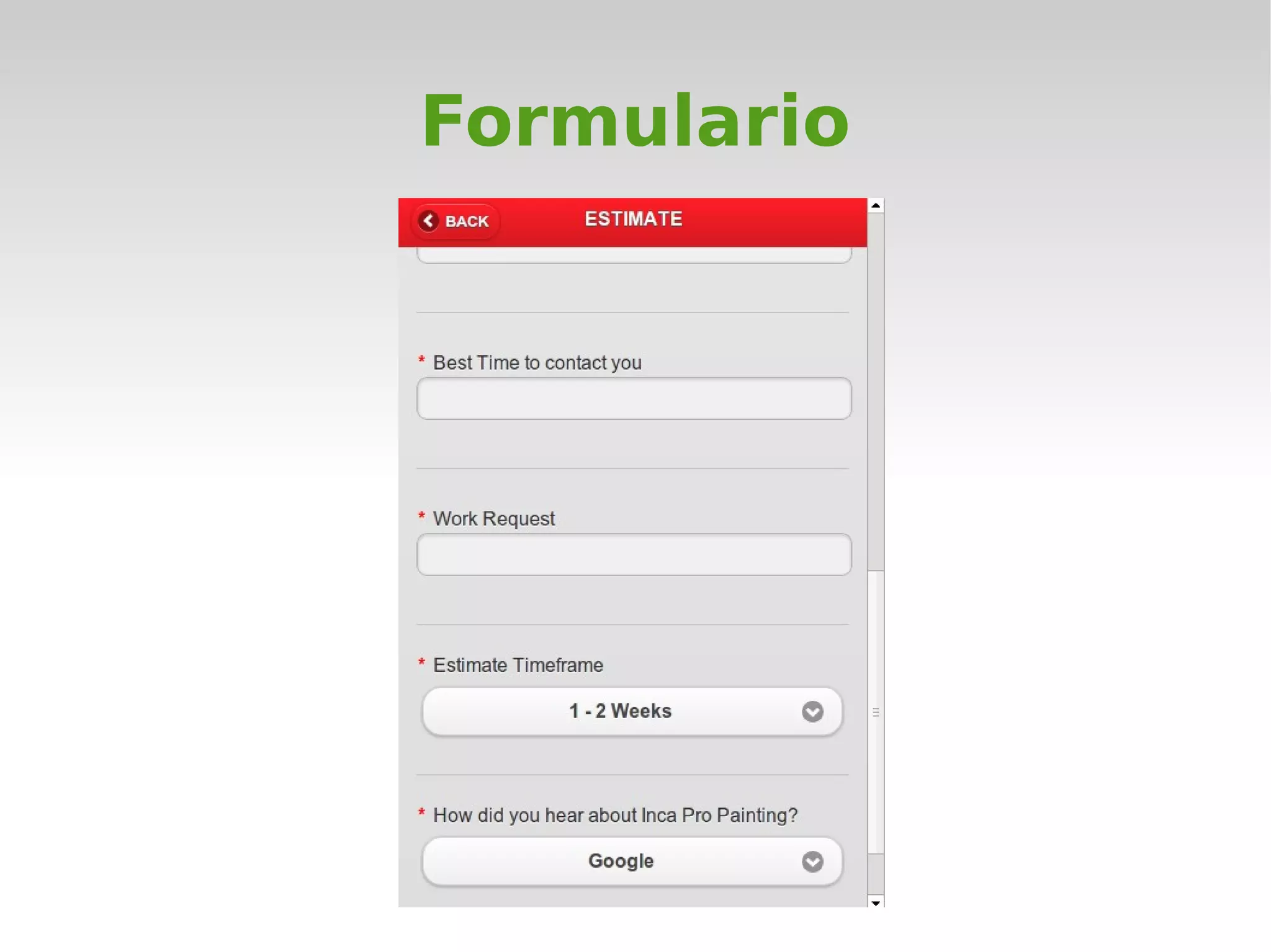 Formulario
 