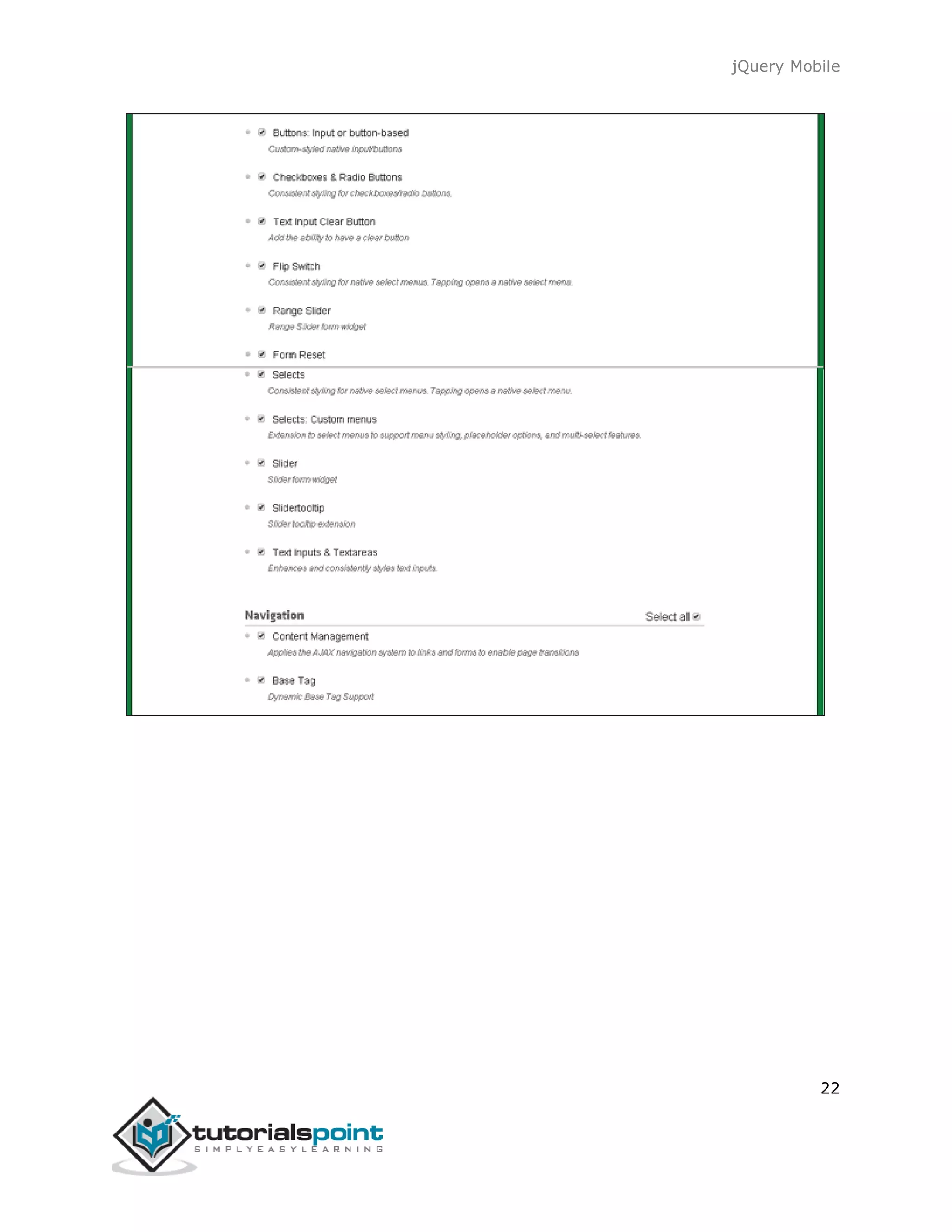 jQuery Mobile
22
 