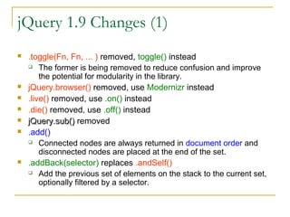 JQuery New Evolution | PPT