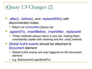 JQuery New Evolution | PPT