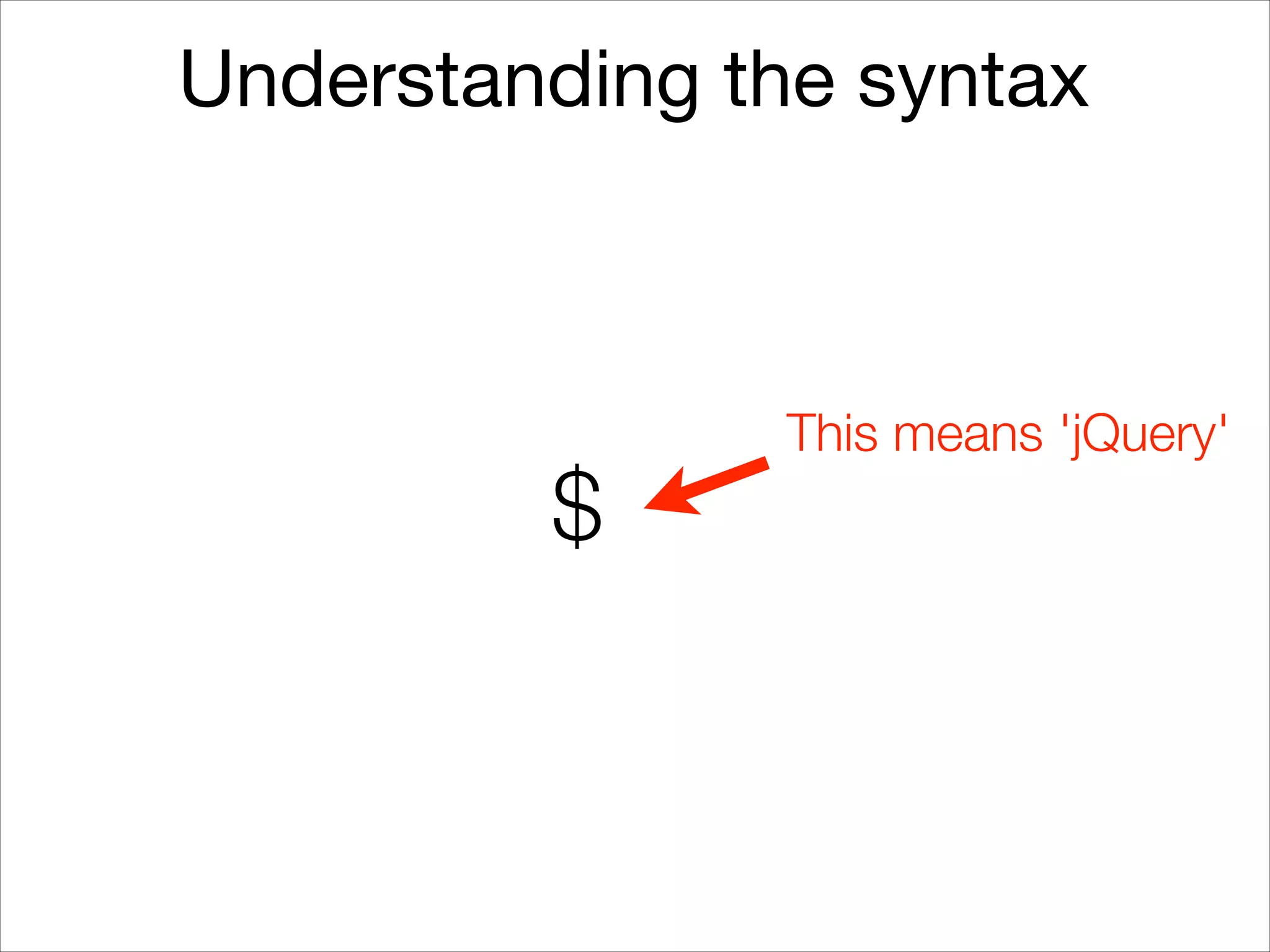 Understanding the syntax

$

This means 'jQuery'

 